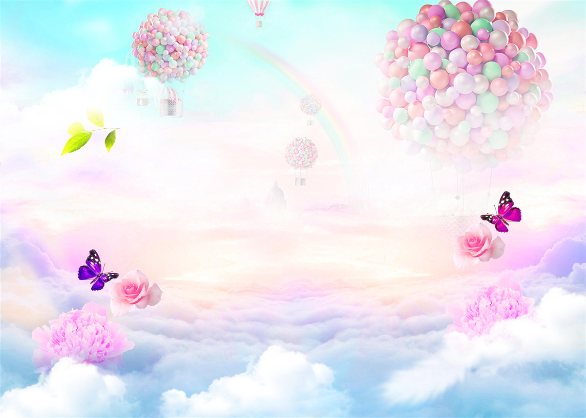 Fototapeta kule powietrza i trzepoczące motyle