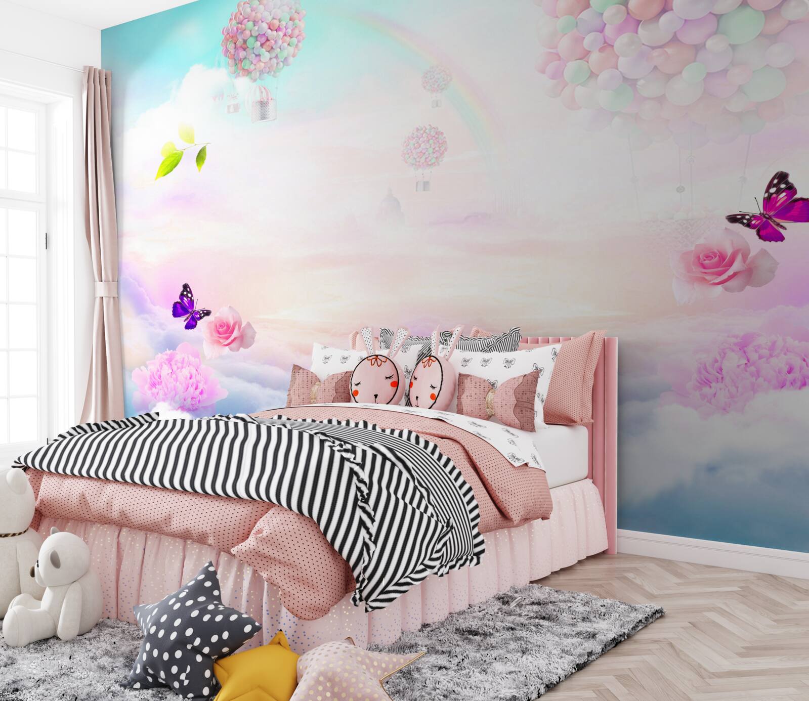 Fototapeta kule powietrza i trzepoczące motyle