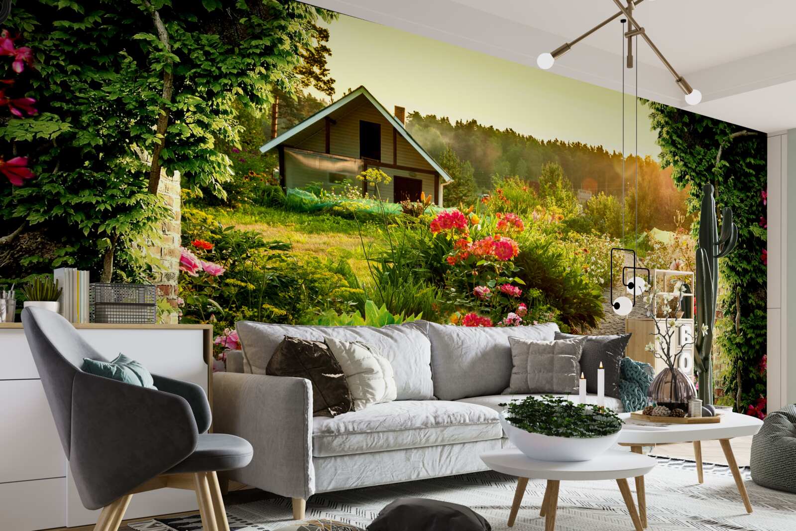 Fototapeta naturalny krajobraz z domem