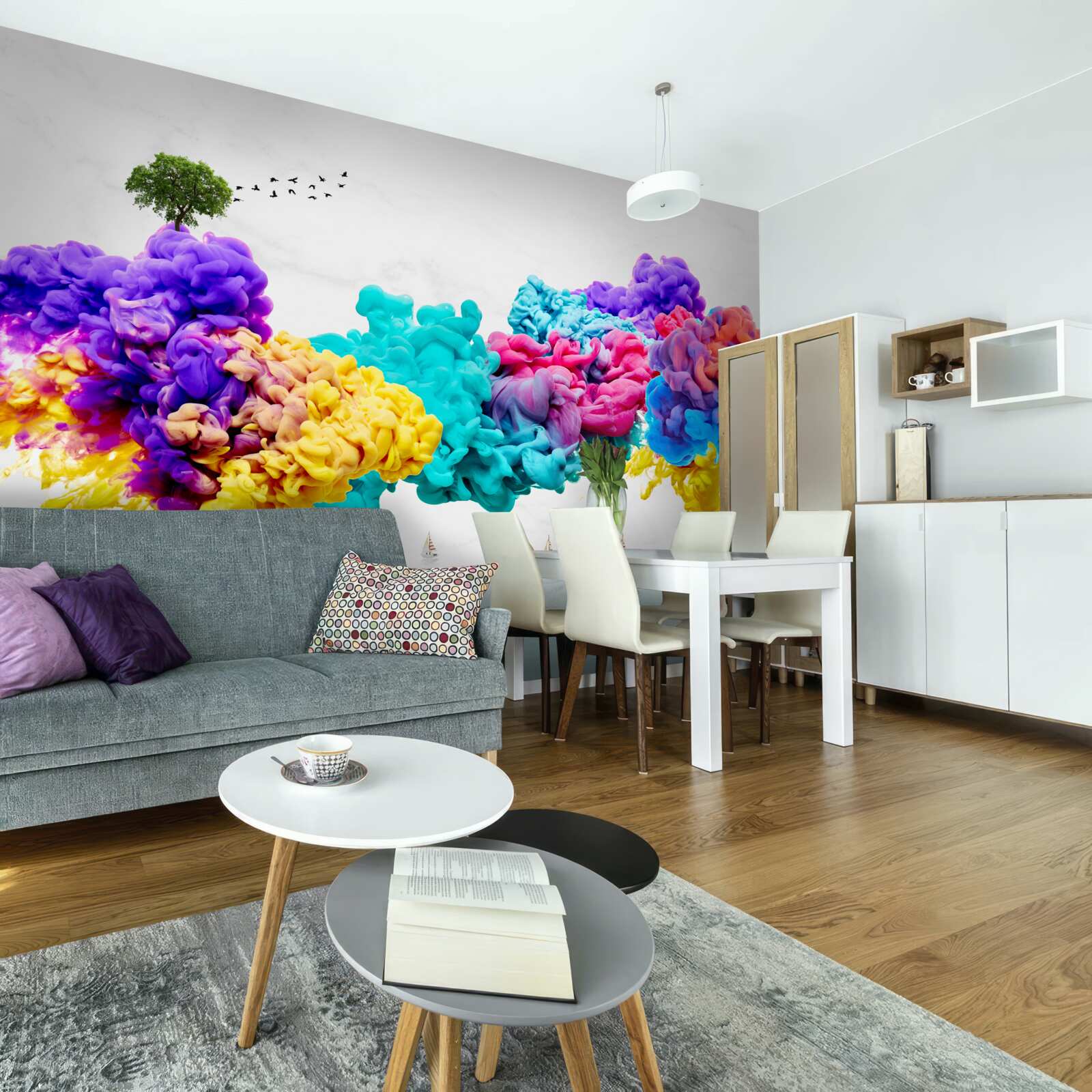 Fototapeta olśniewające kolory nad powierzchnią wody