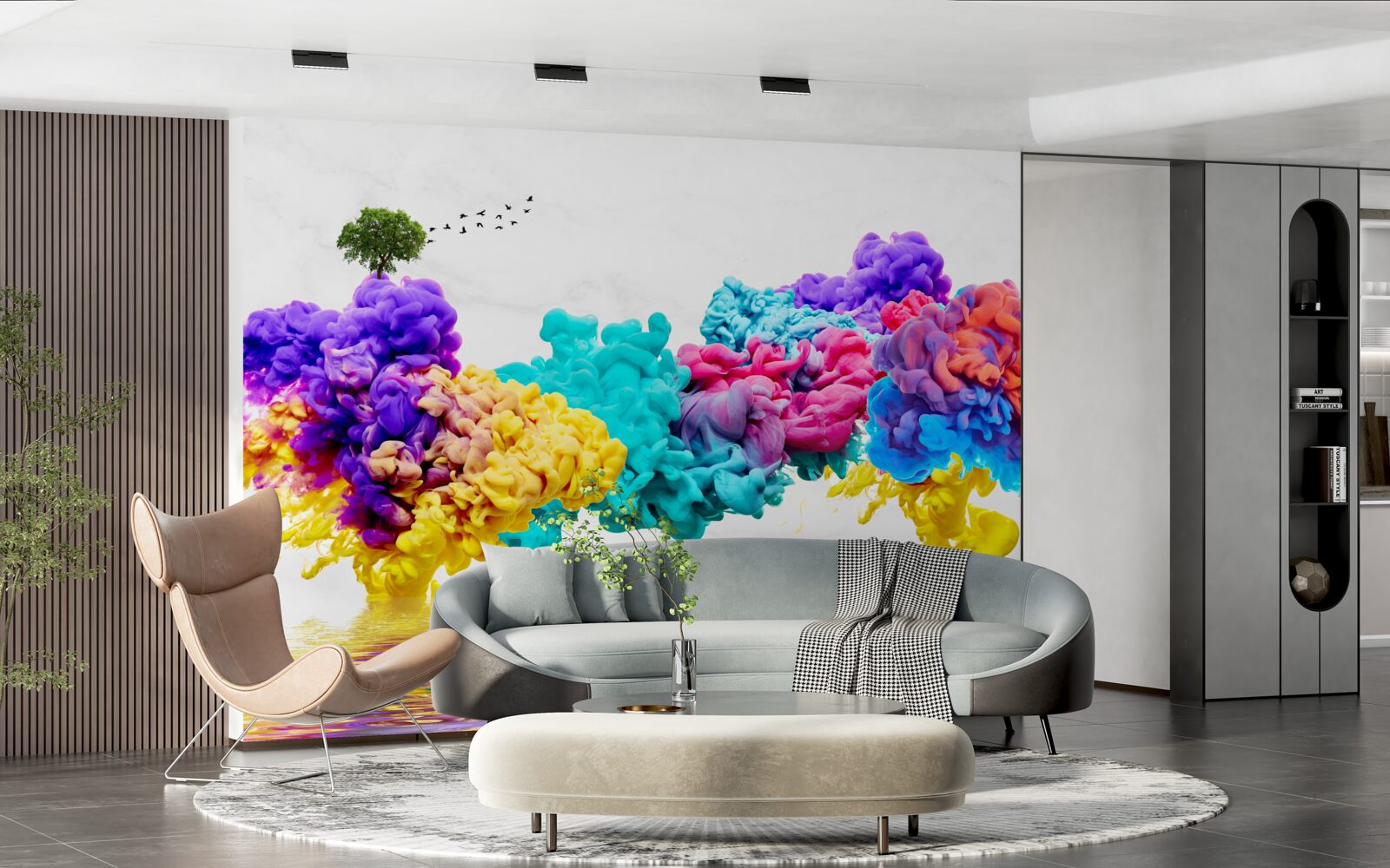 Fototapeta olśniewające kolory nad powierzchnią wody