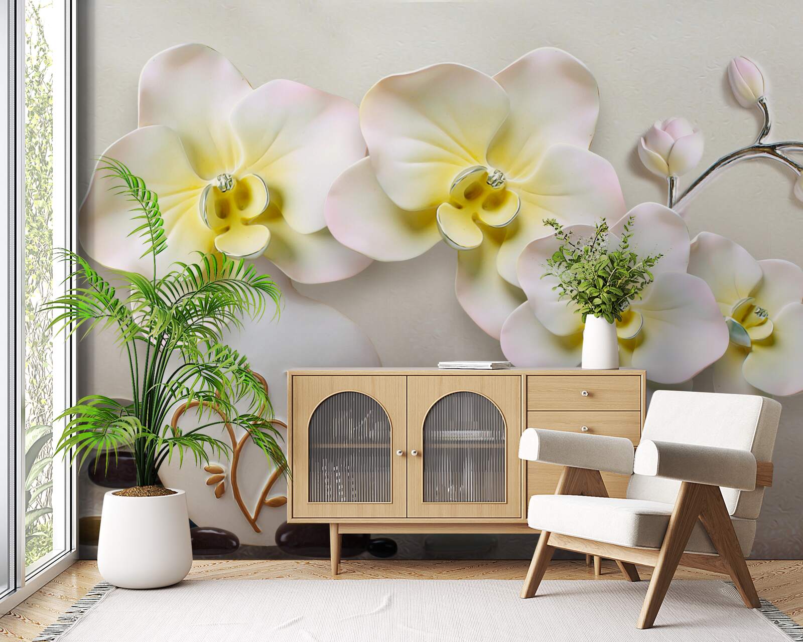 Fototapeta zdobione kwiaty orchidei