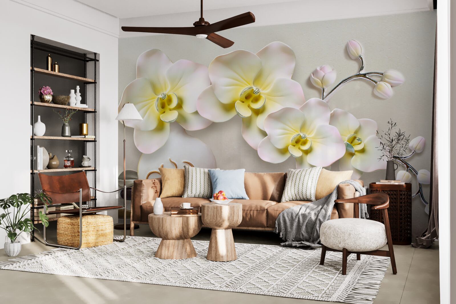 Fototapeta zdobione kwiaty orchidei