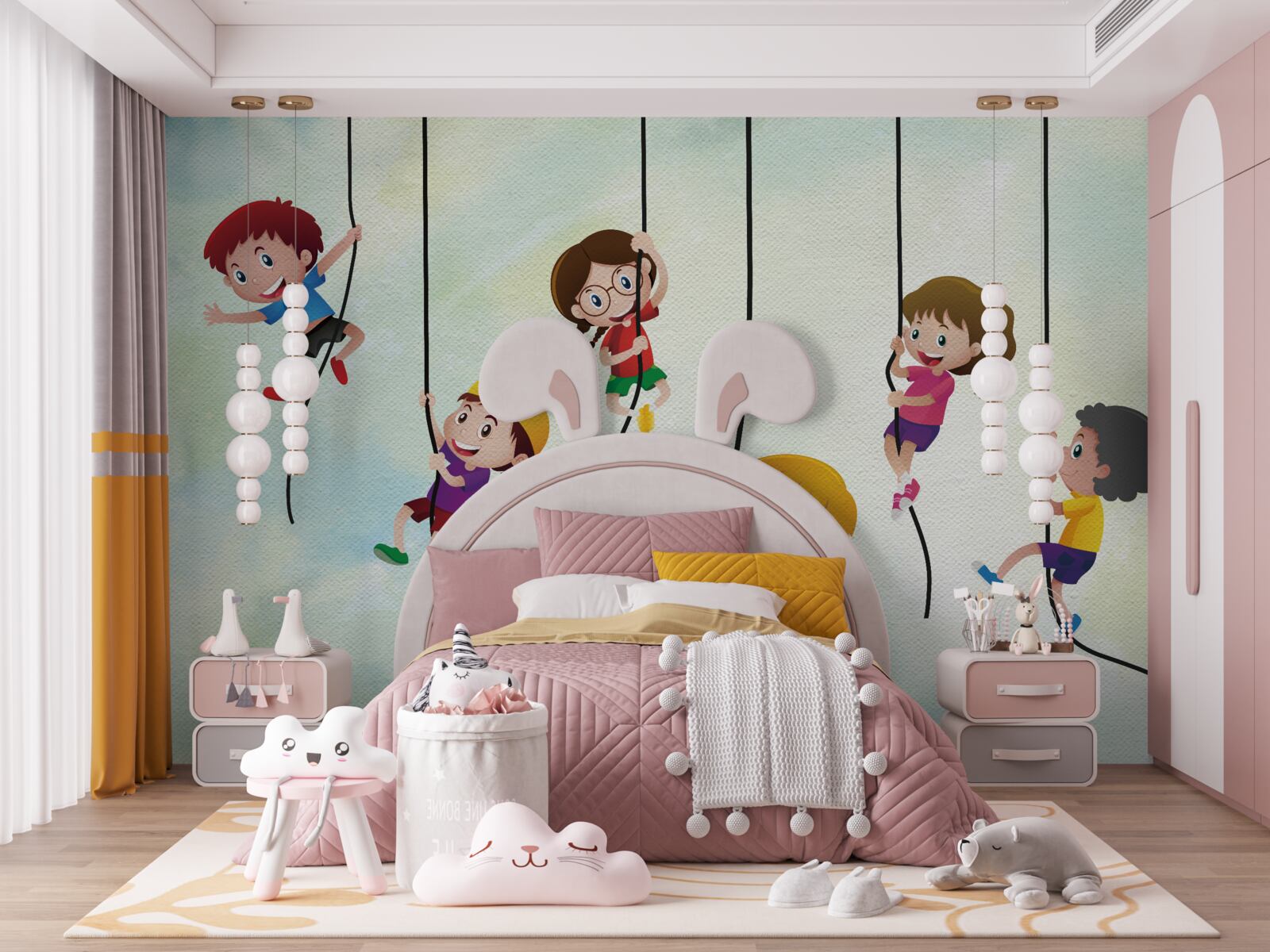 Fototapeta chłopaki na linach