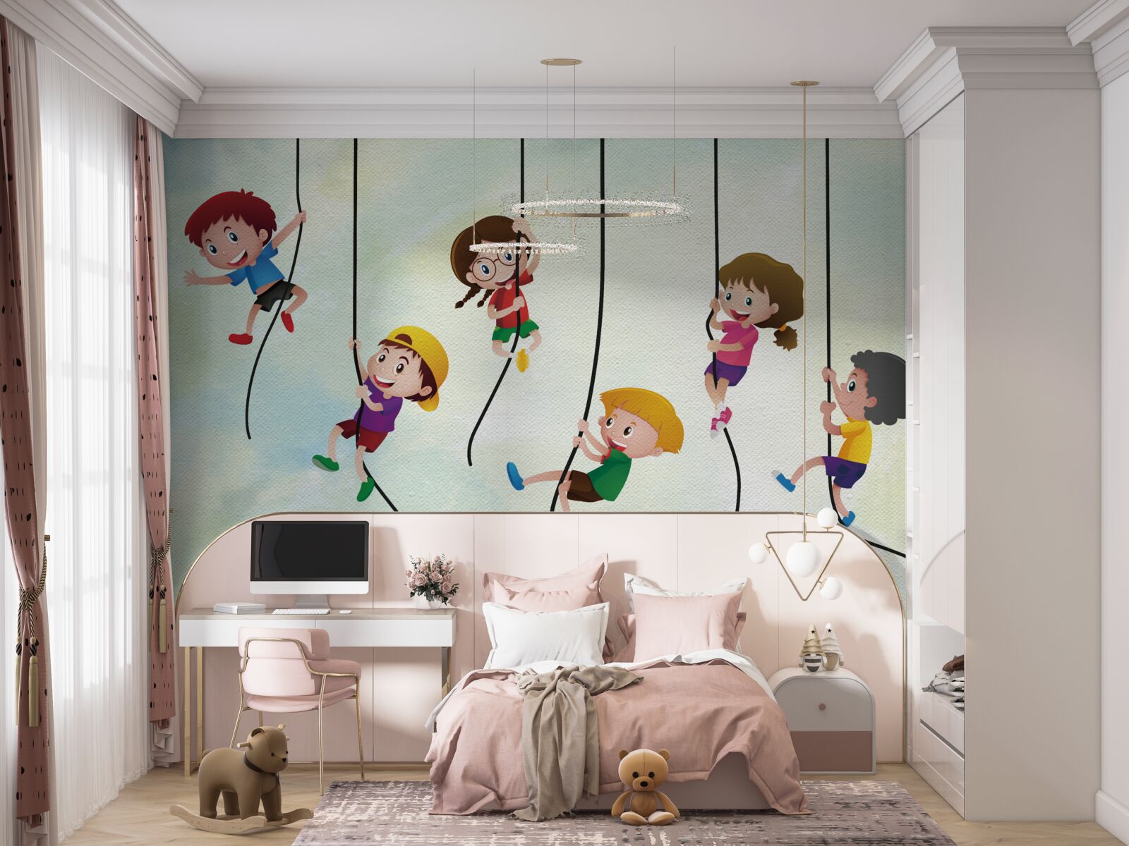 Fototapeta chłopaki na linach