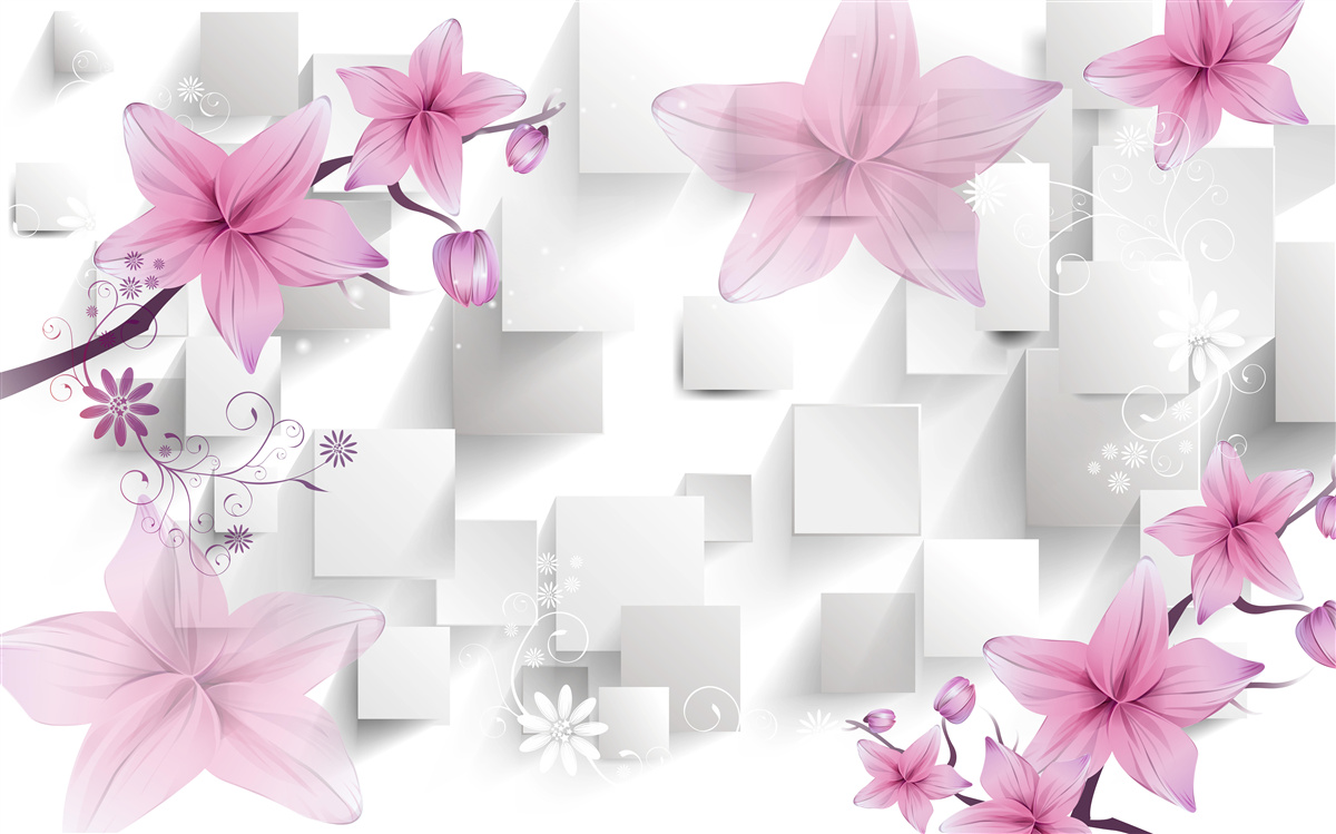 Fototapeta abstrakcja z fioletowymi pąkami