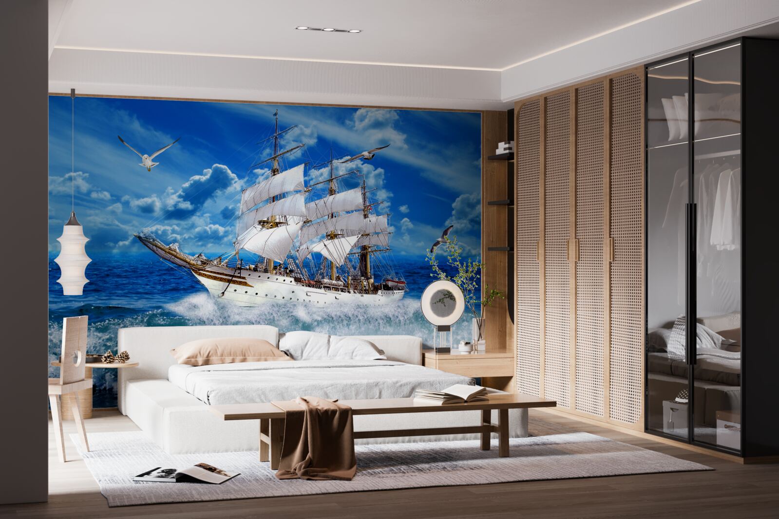 Fototapeta statek pokonuje burzę