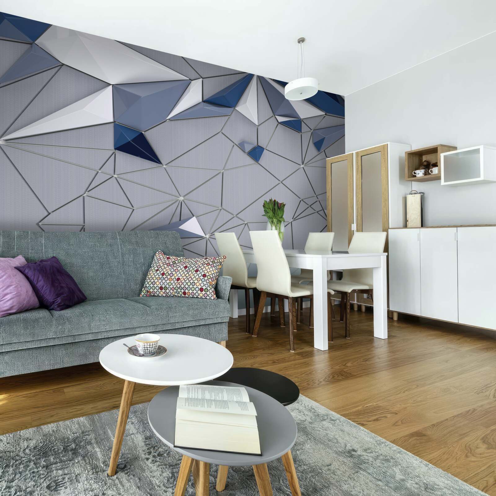 Fototapeta niebieski szklany marmur