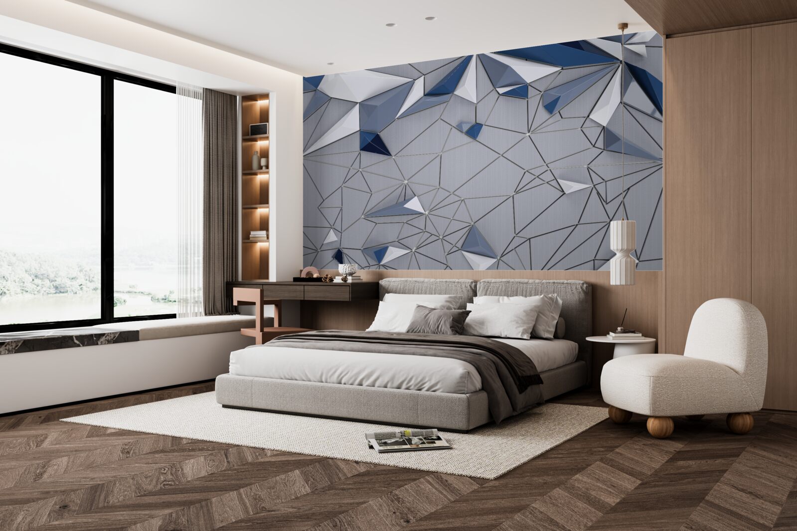 Fototapeta niebieski szklany marmur