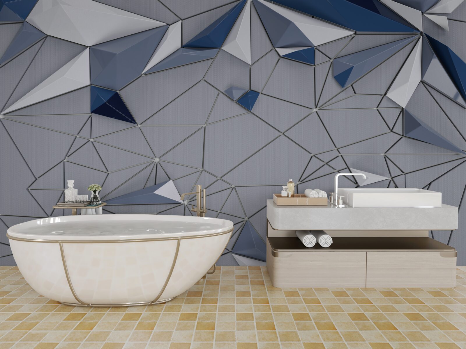 Fototapeta niebieski szklany marmur