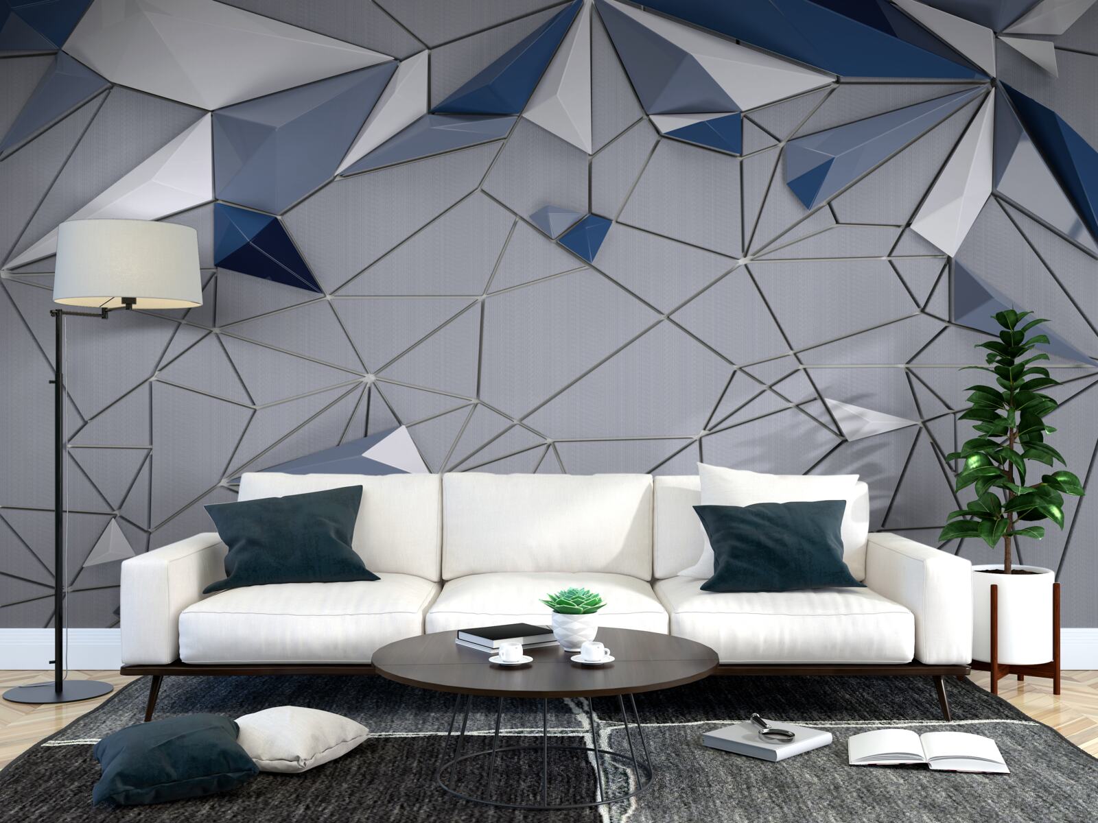 Fototapeta niebieski szklany marmur