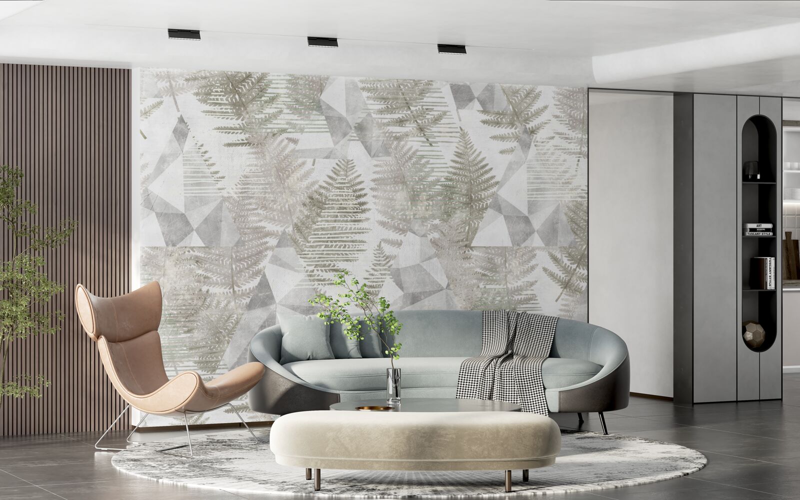 Fototapeta abstrakcja z liśćmi tropikalnymi