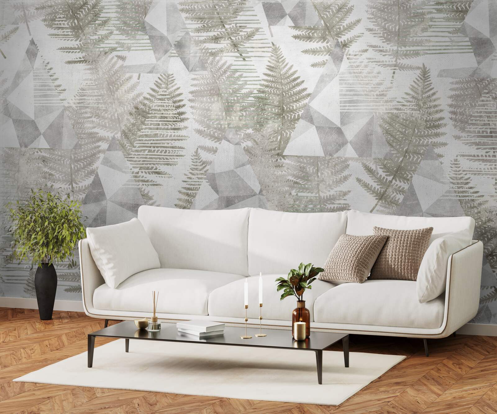 Fototapeta abstrakcja z liśćmi tropikalnymi