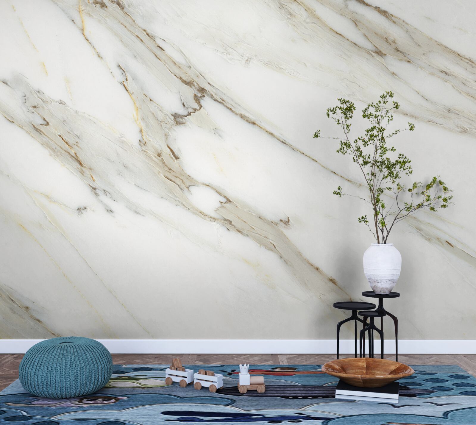 Fototapeta złoto i srebro z marmurem