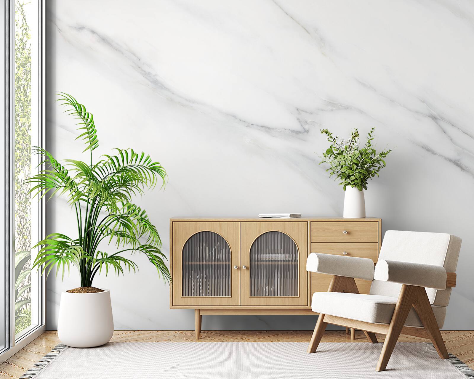 Fototapeta biały marmur z szarymi żyłkami