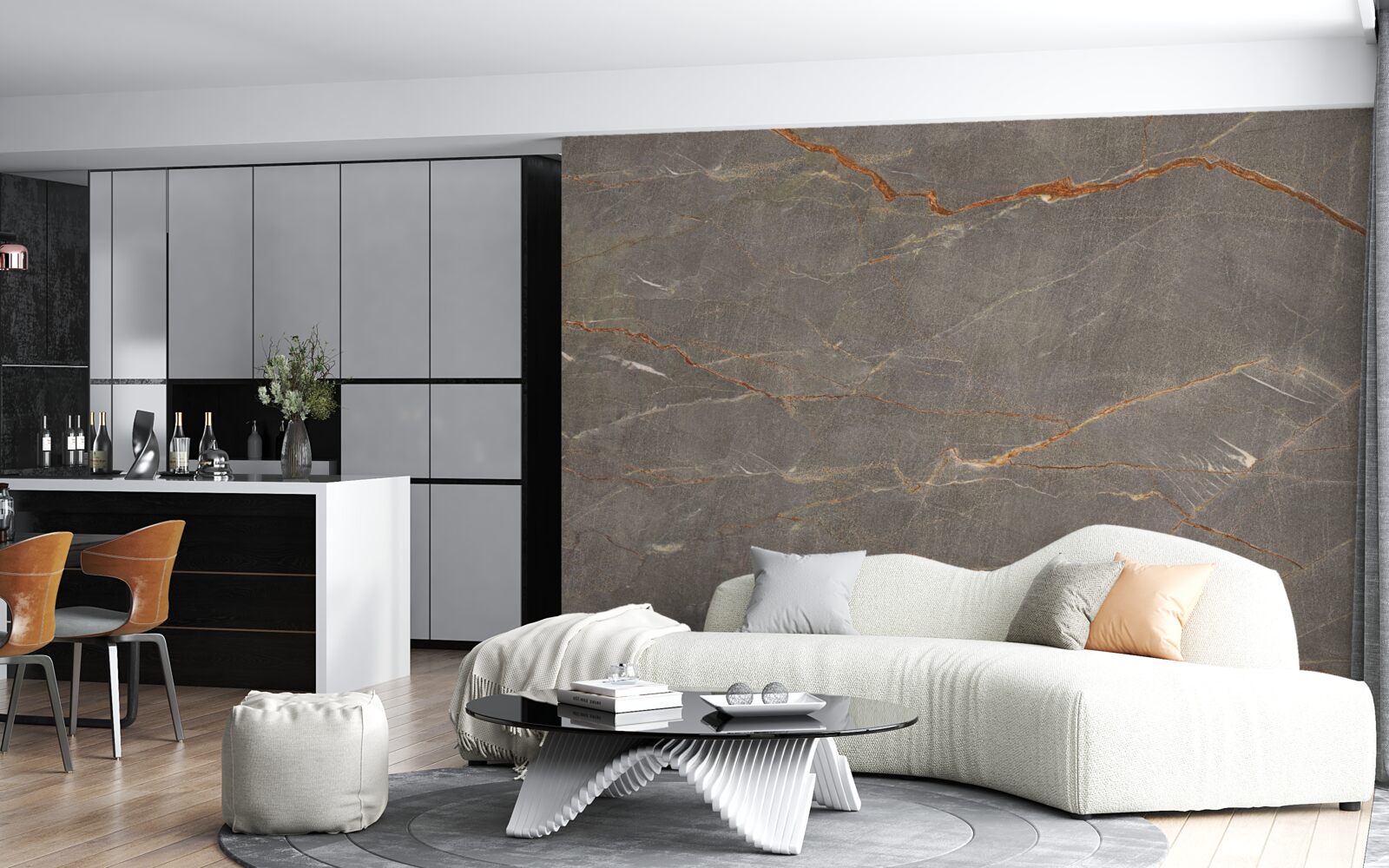 Fototapeta brązowy marmur ze złotym odcieniem