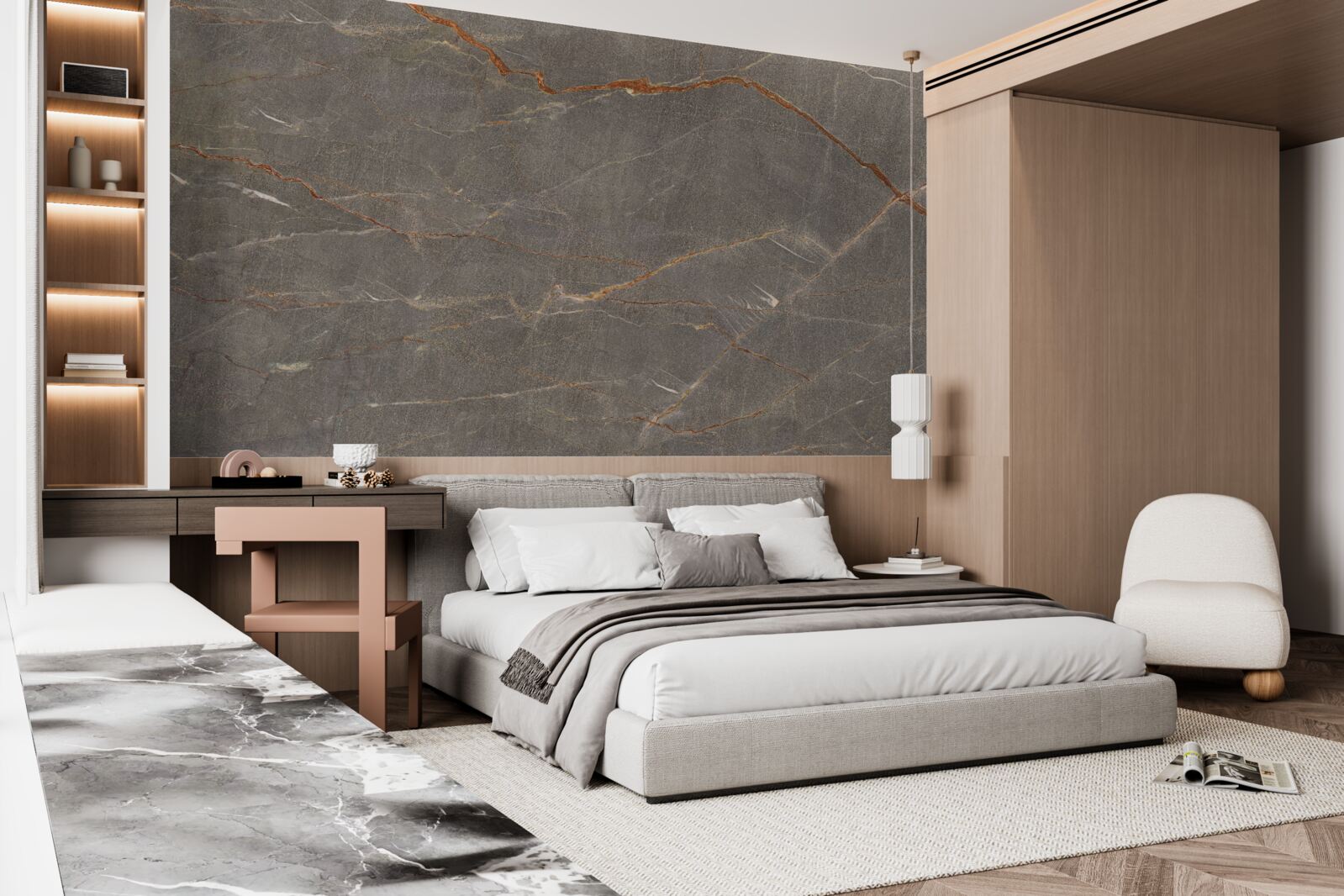 Fototapeta brązowy marmur ze złotym odcieniem