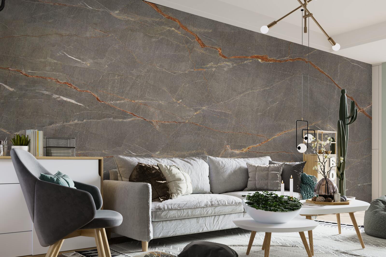 Fototapeta brązowy marmur ze złotym odcieniem