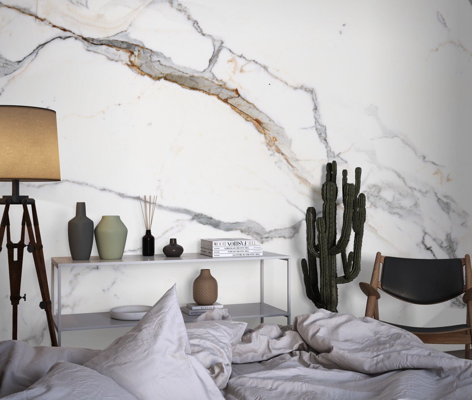 Fototapeta marmur z wzorem rozmytych fal