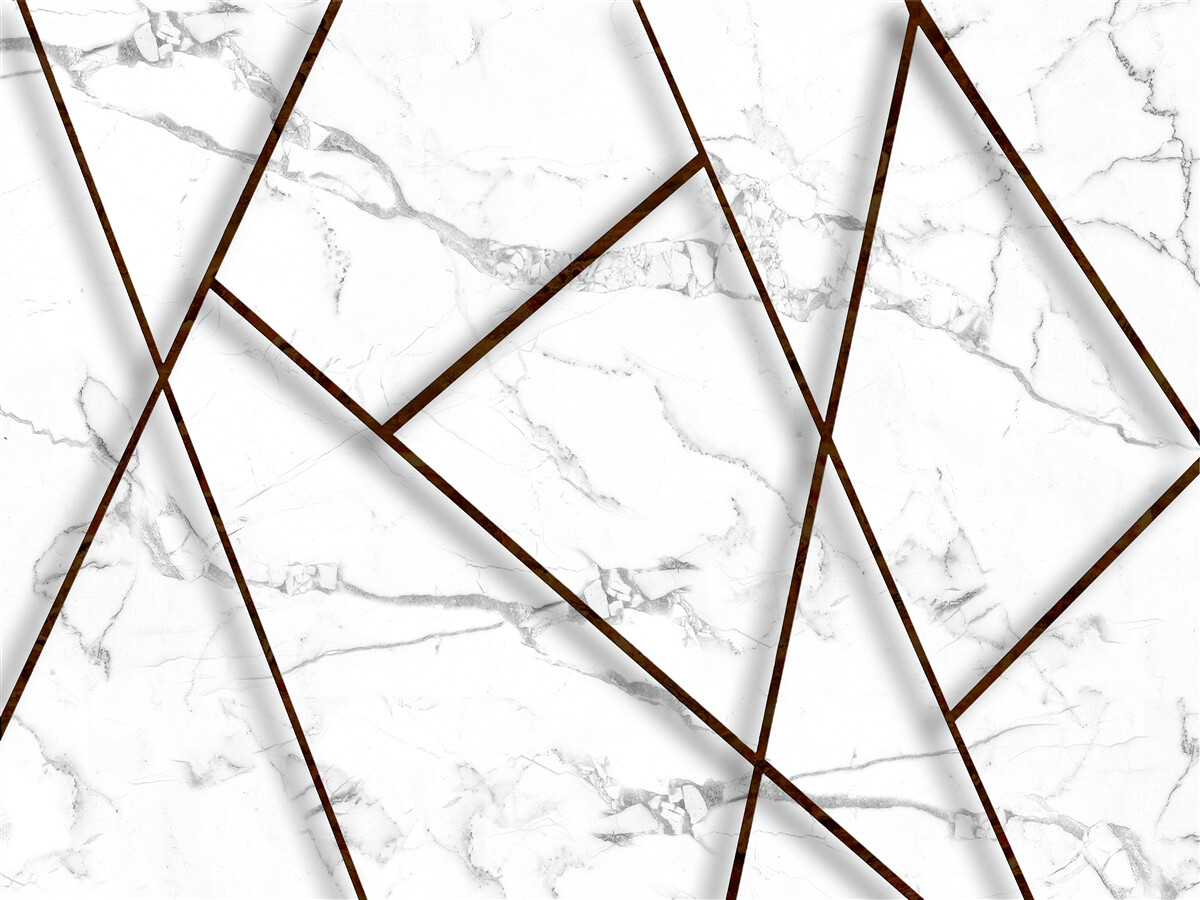 Fototapeta czarne inkluzje na białym marmurze