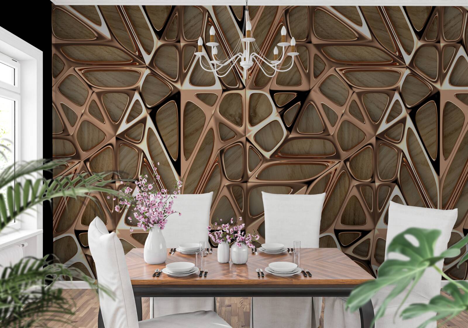 Fototapeta tekstura drewna i metalu