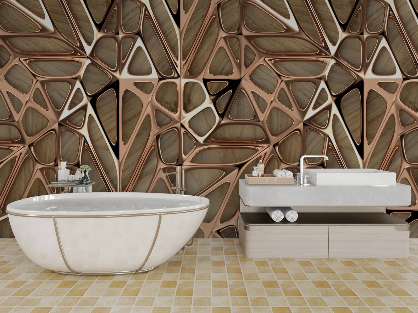 Fototapeta tekstura drewna i metalu