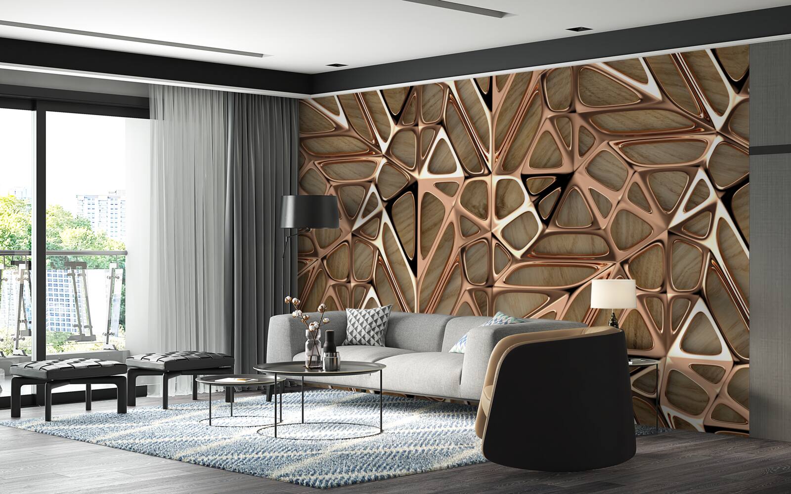 Fototapeta tekstura drewna i metalu