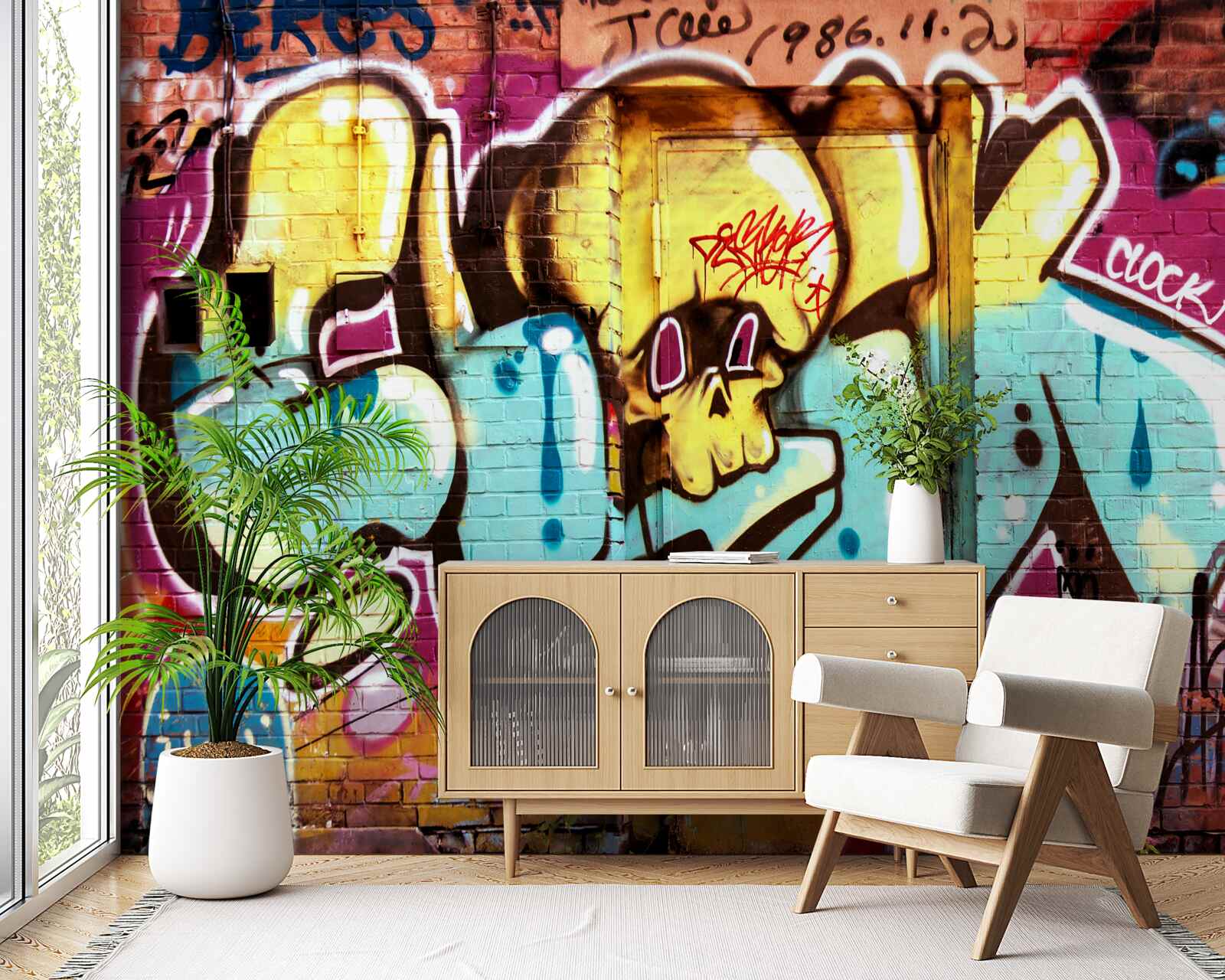 Fototapeta graffiti z jasnym napisem