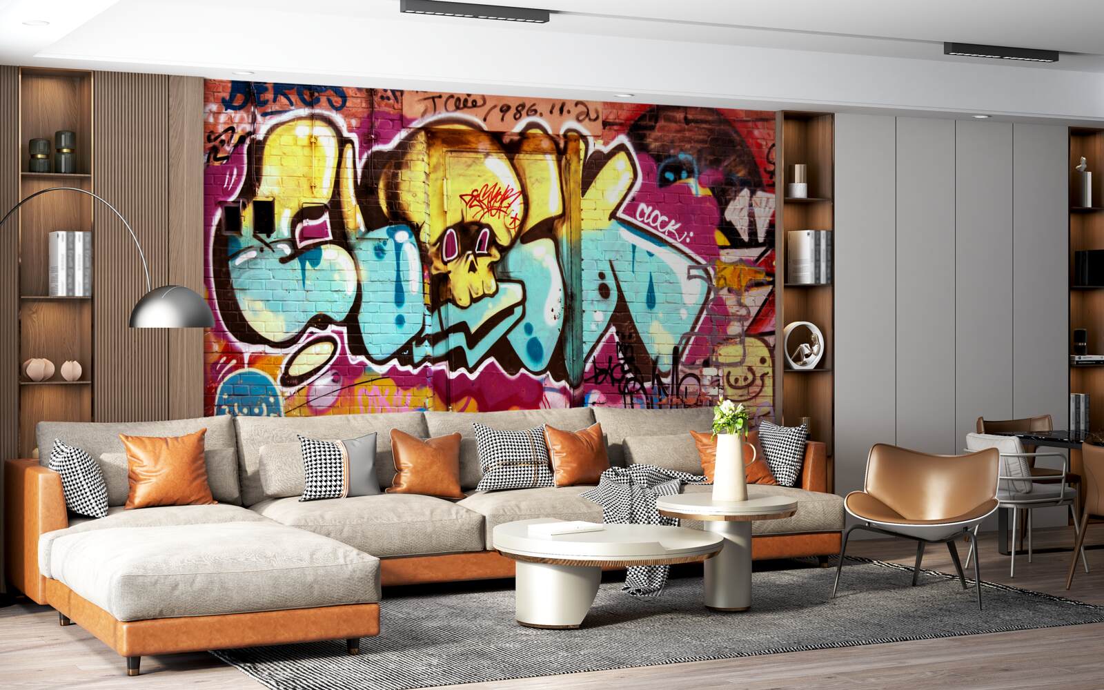 Fototapeta graffiti z jasnym napisem