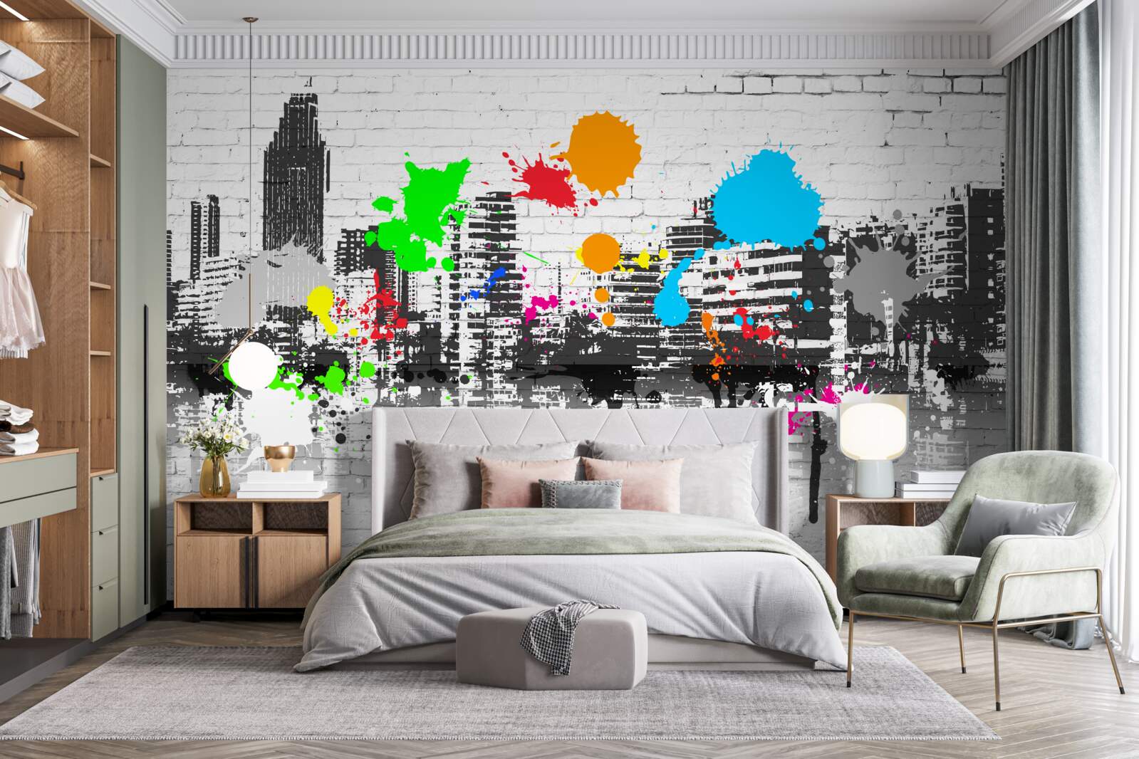 Fototapeta miejskie graffiti na ścianie