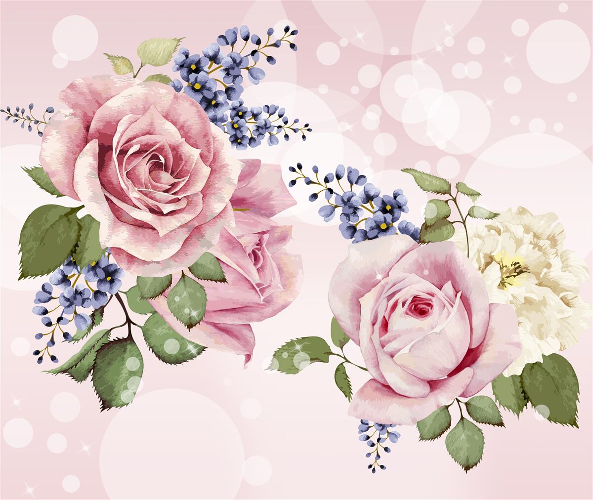 Fototapeta pąki róż w aranżacji