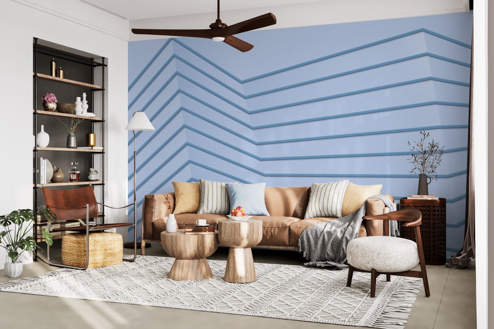 Fototapeta niebieskie linie mają charakter abstrakcyjny