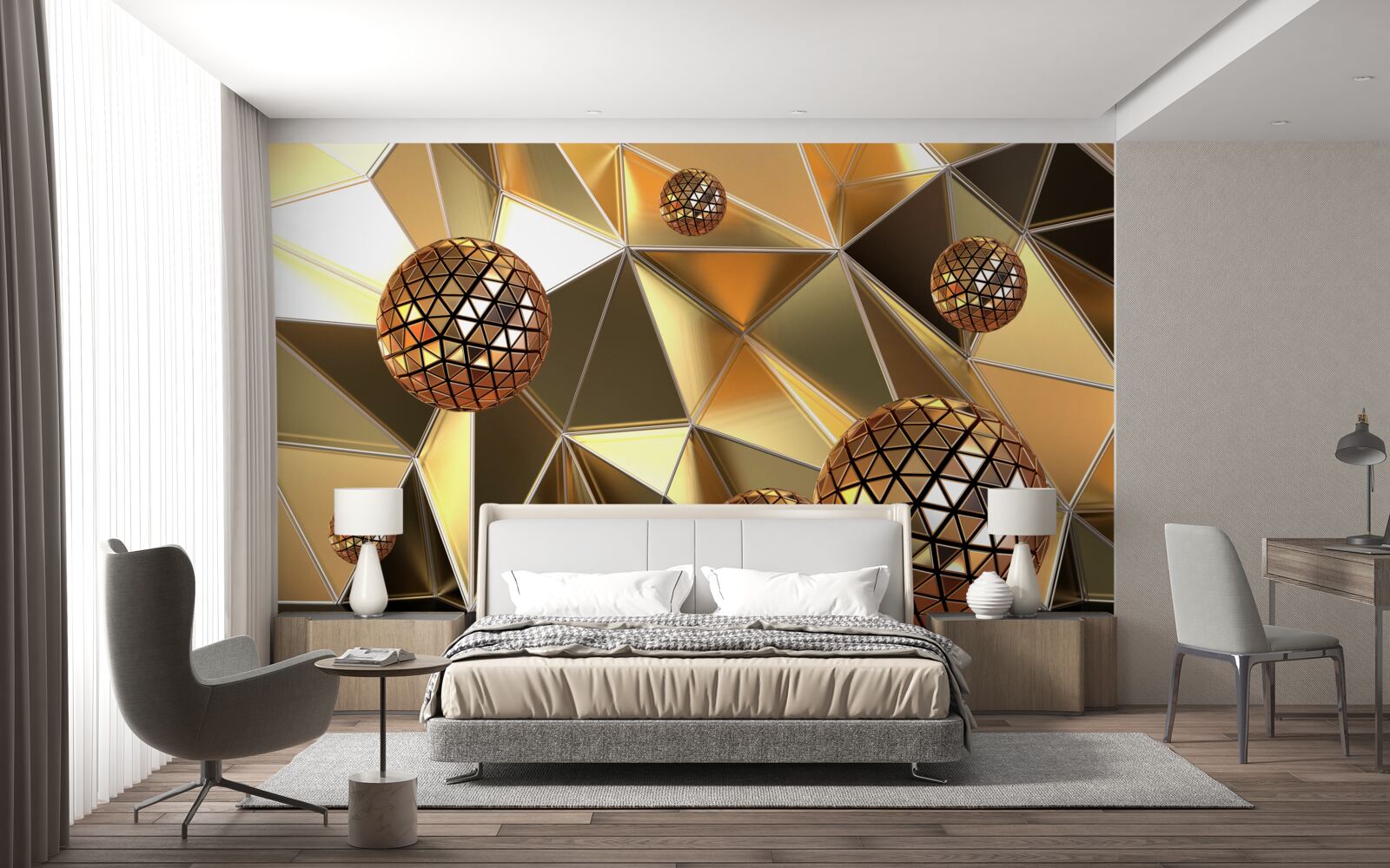 Fototapeta kule metalowe 3d