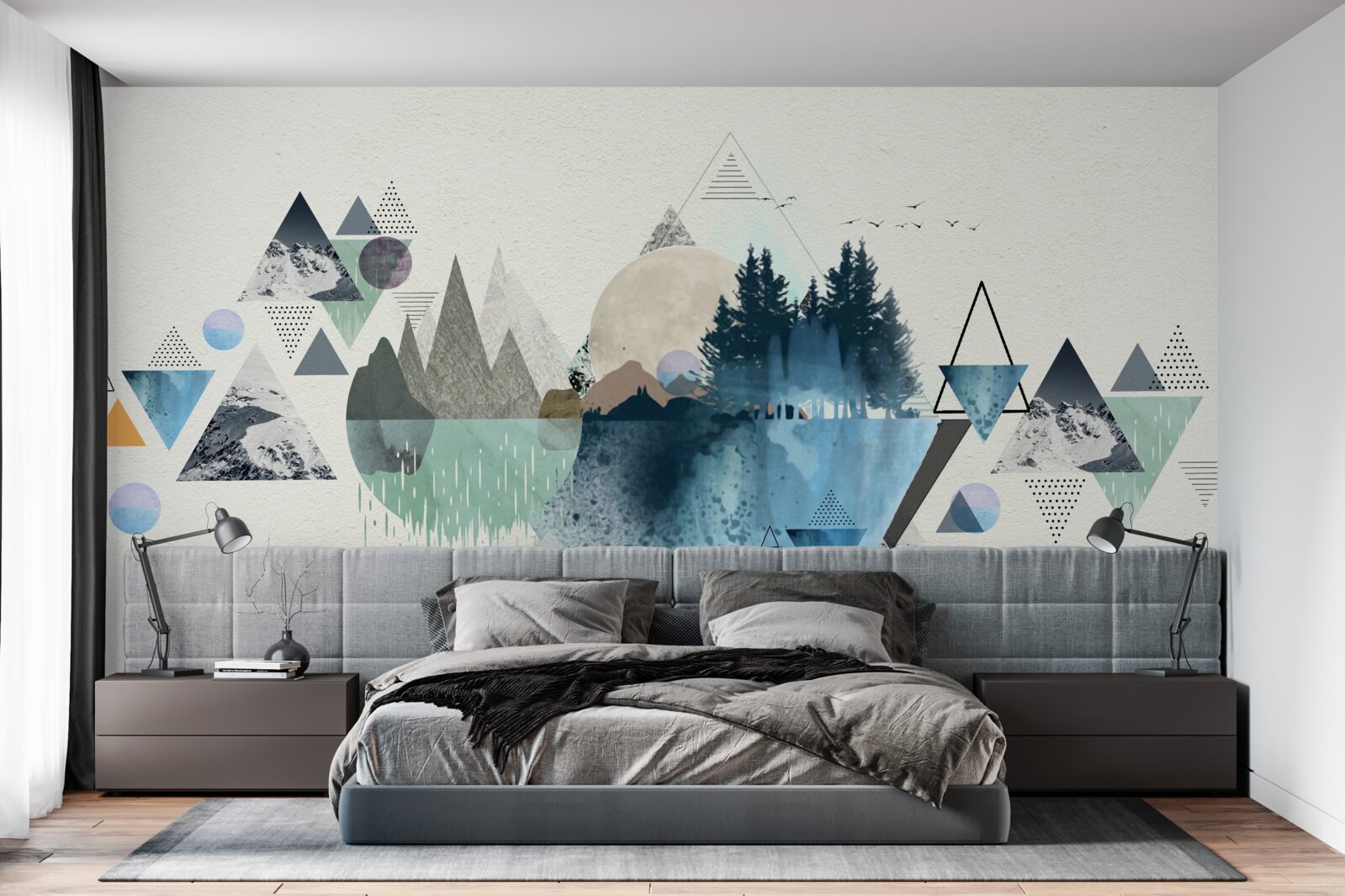 Fototapeta geometria i abstrakcja leśna