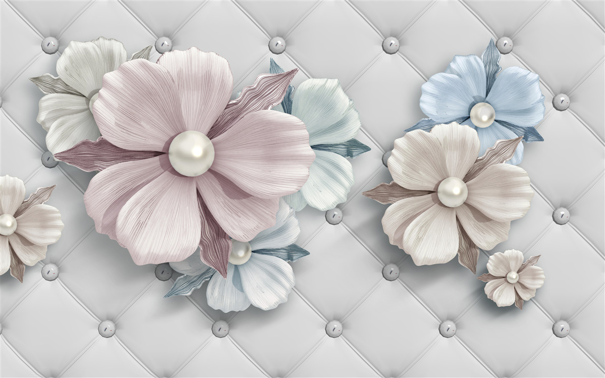 Fototapeta tekstura kwiatów i masy perłowej