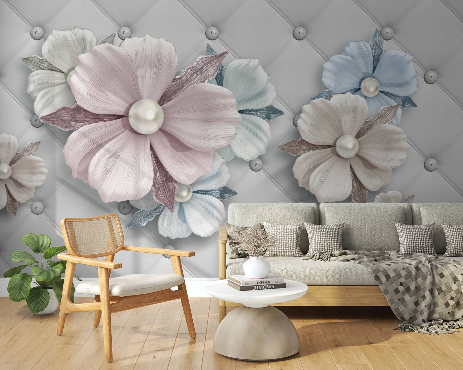 Fototapeta tekstura kwiatów i masy perłowej