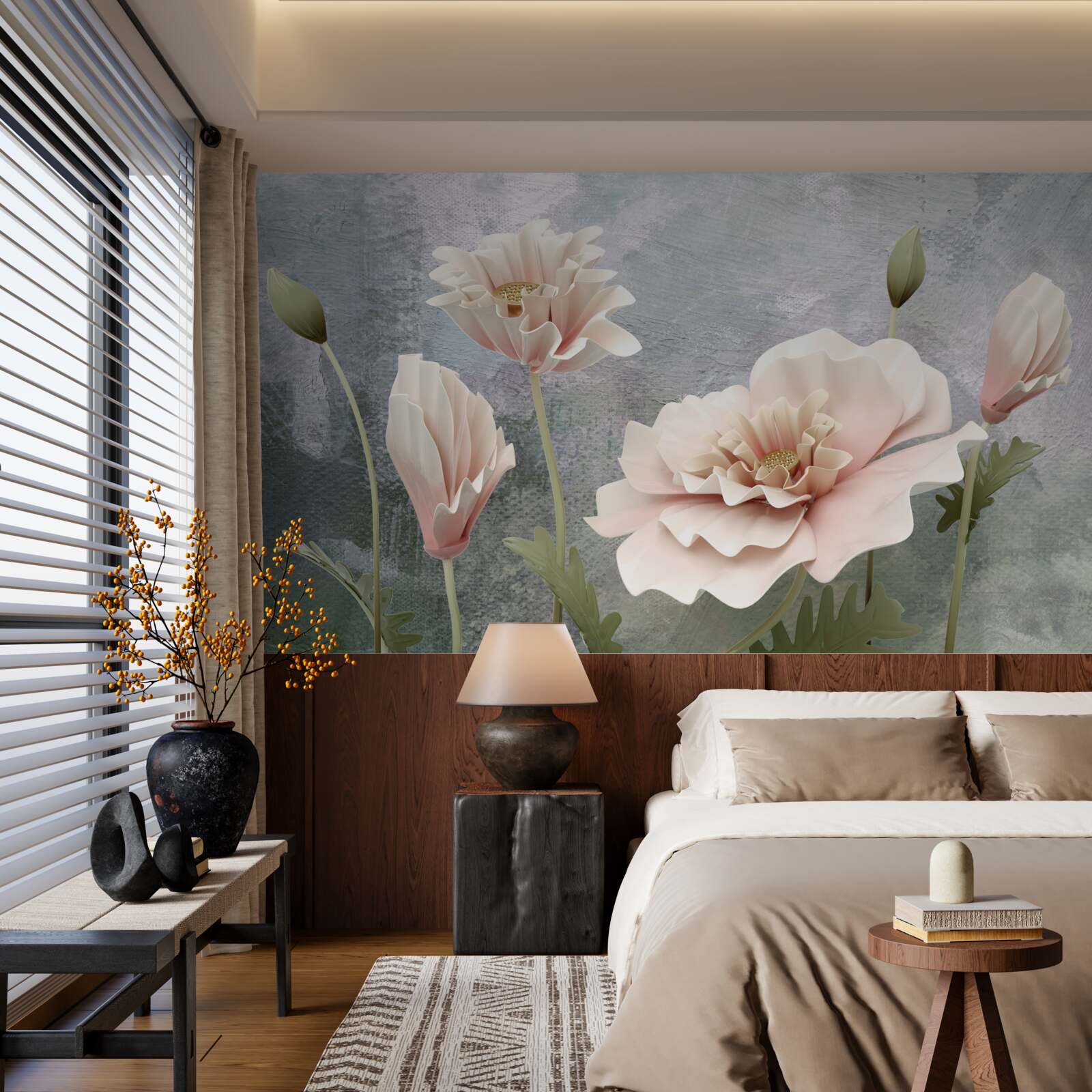 Fototapeta po nocy pąki kwitną