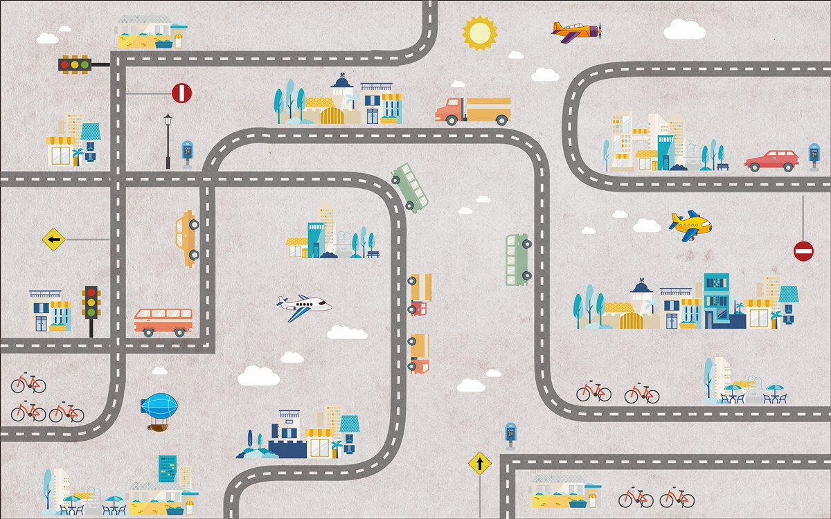 Fototapeta drogi miejskie dla dzieci