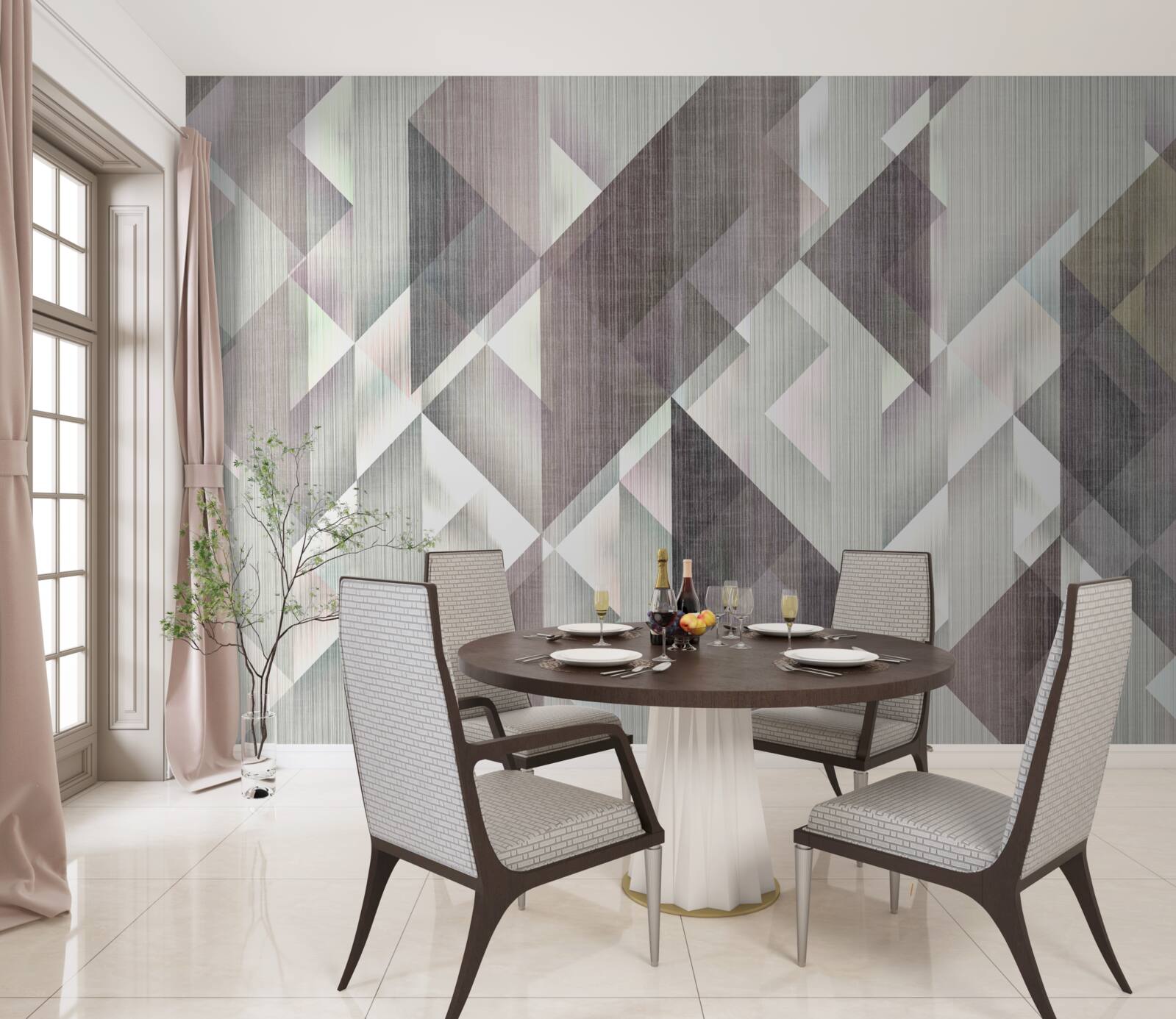 Fototapeta pionowo ułożone kształty geometryczne