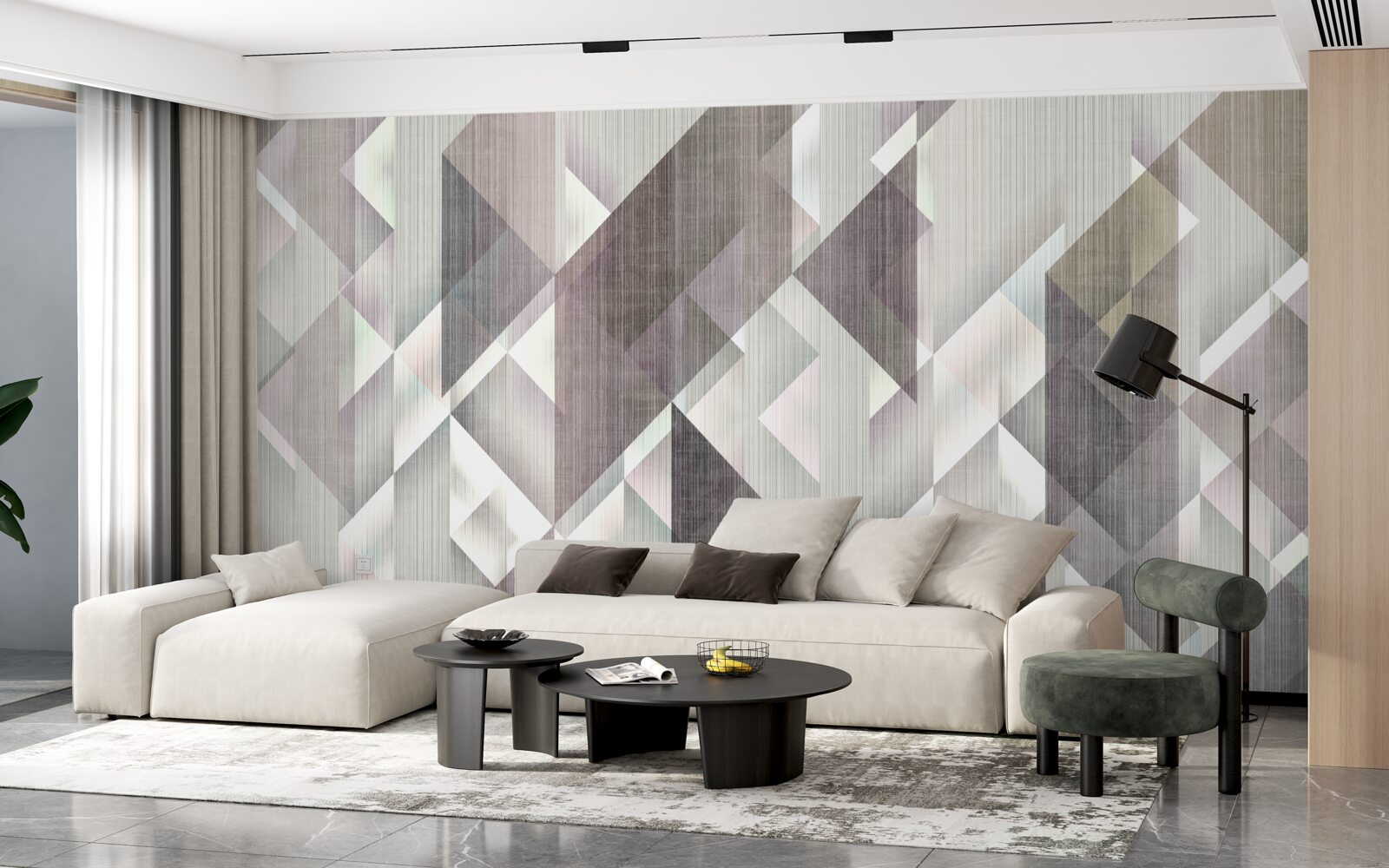 Fototapeta pionowo ułożone kształty geometryczne