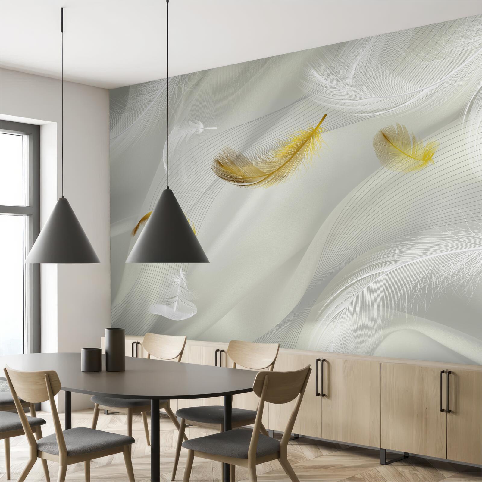 Fototapeta złote skrzydła w locie