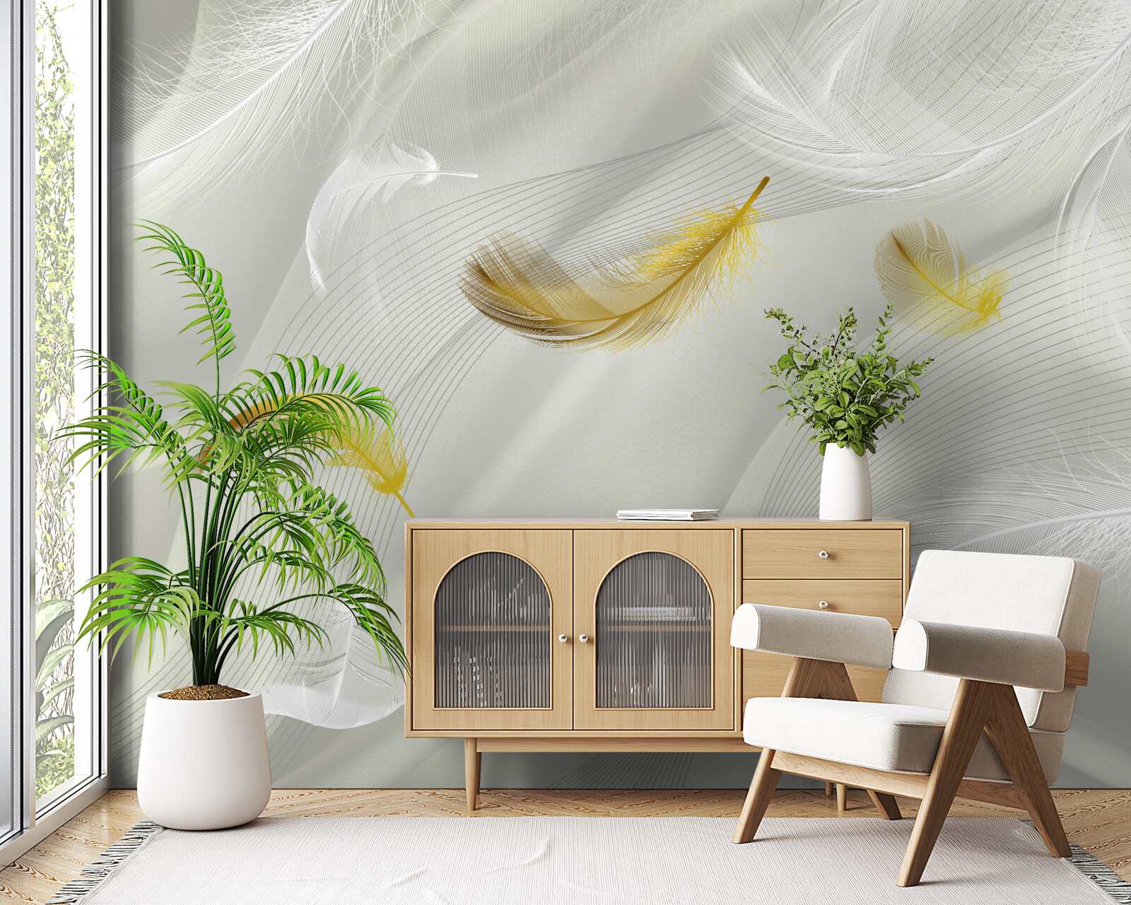 Fototapeta złote skrzydła w locie