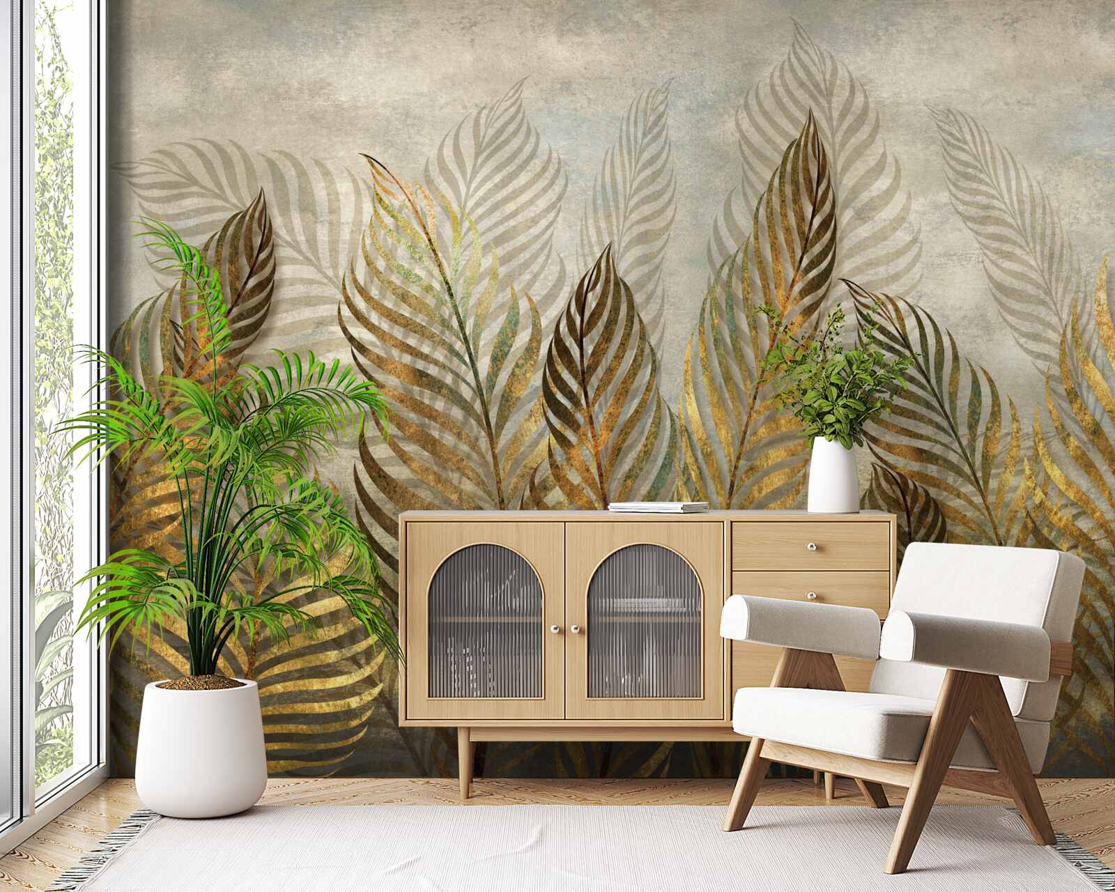 Fototapeta pełen wdzięku liście paproci