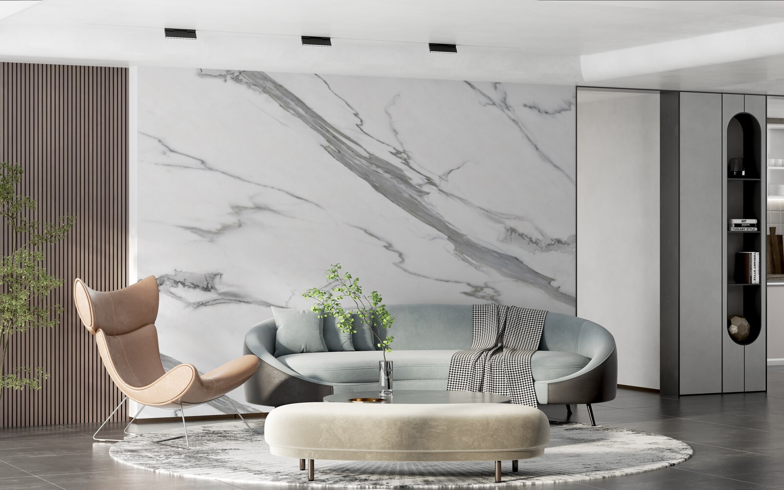 Fototapeta biały marmur z szarymi wzorami