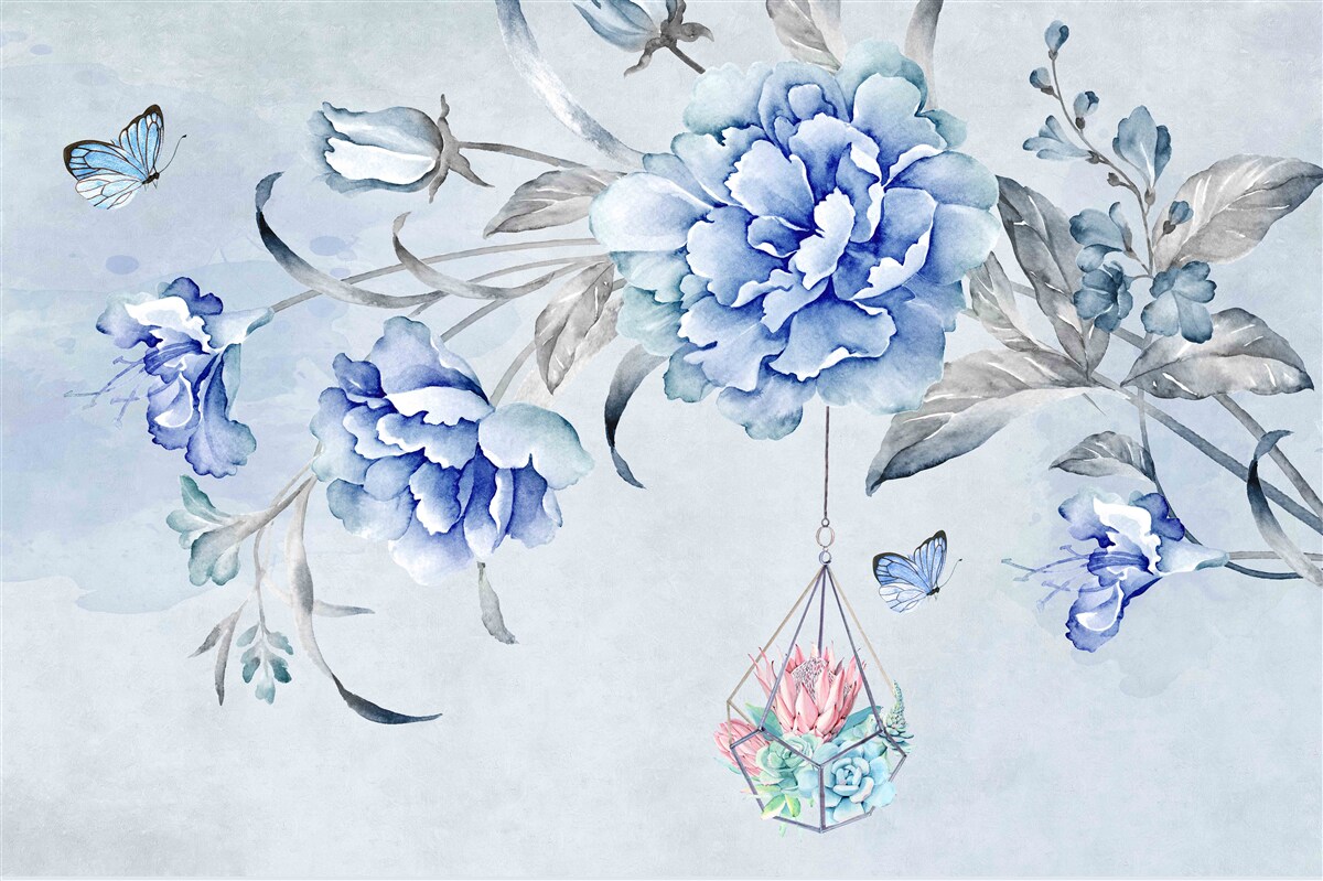 Fototapeta gałązka niebieskich mimoz