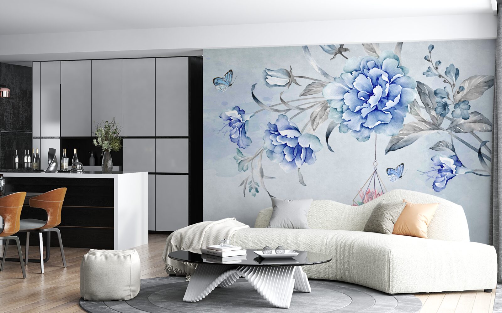 Fototapeta gałązka niebieskich mimoz