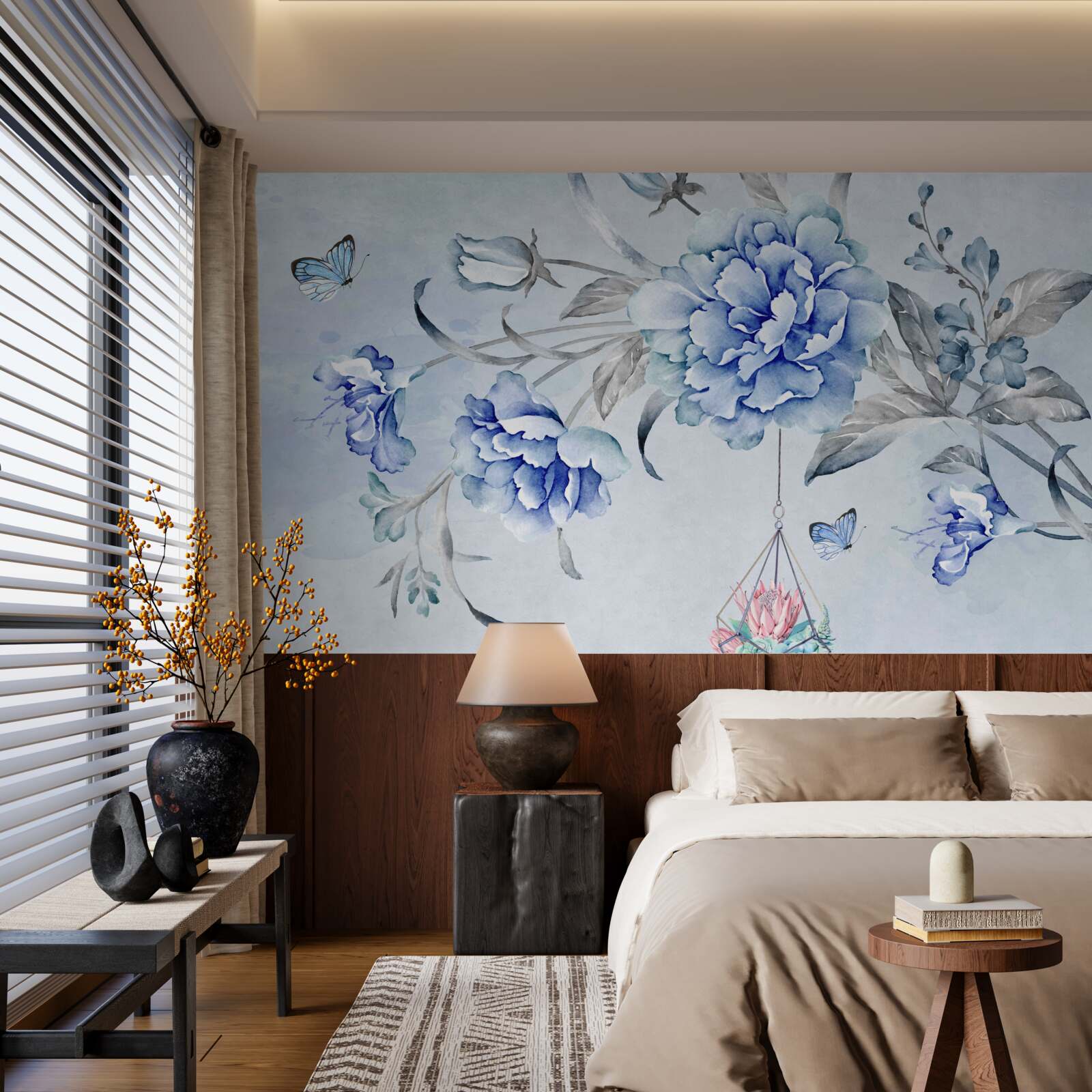 Fototapeta gałązka niebieskich mimoz