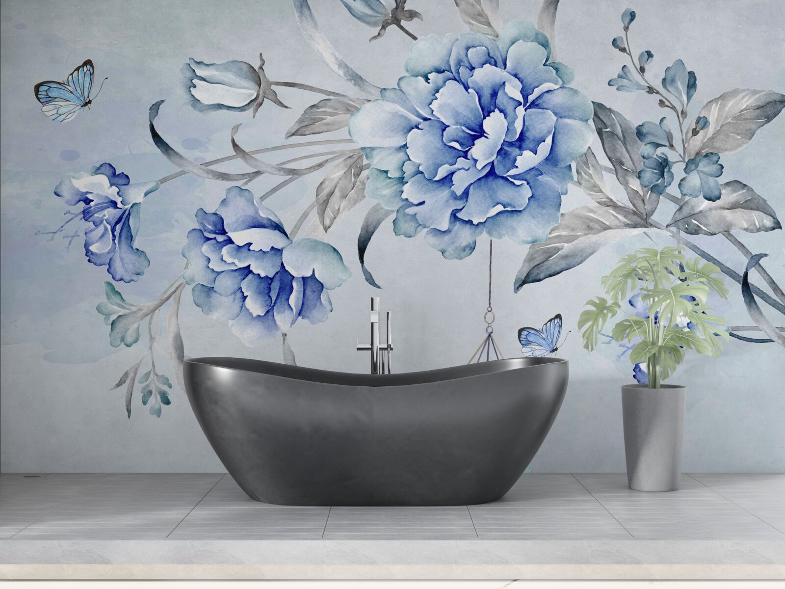 Fototapeta gałązka niebieskich mimoz