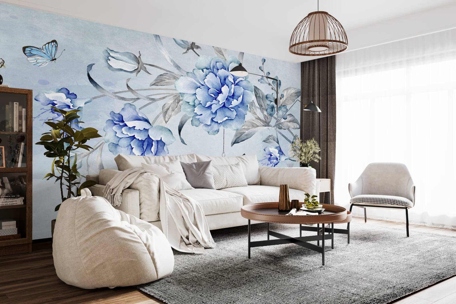 Fototapeta gałązka niebieskich mimoz