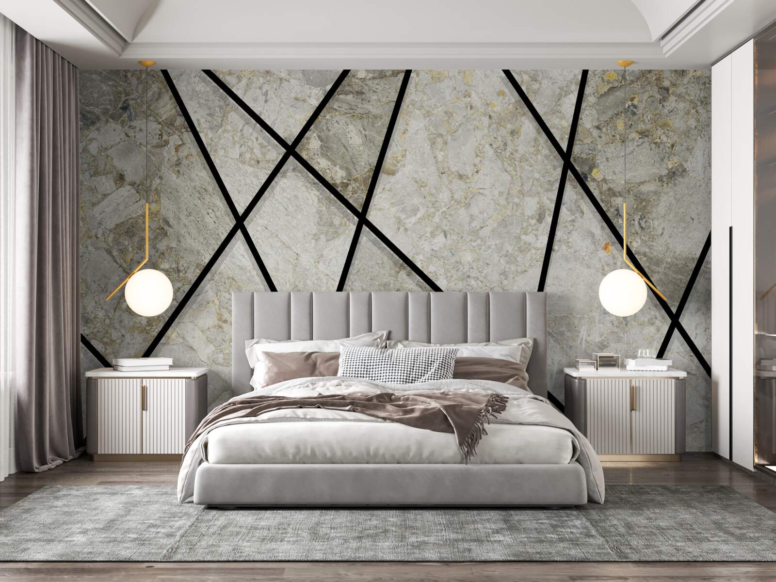 Fototapeta marmur z czarnymi żyłkami